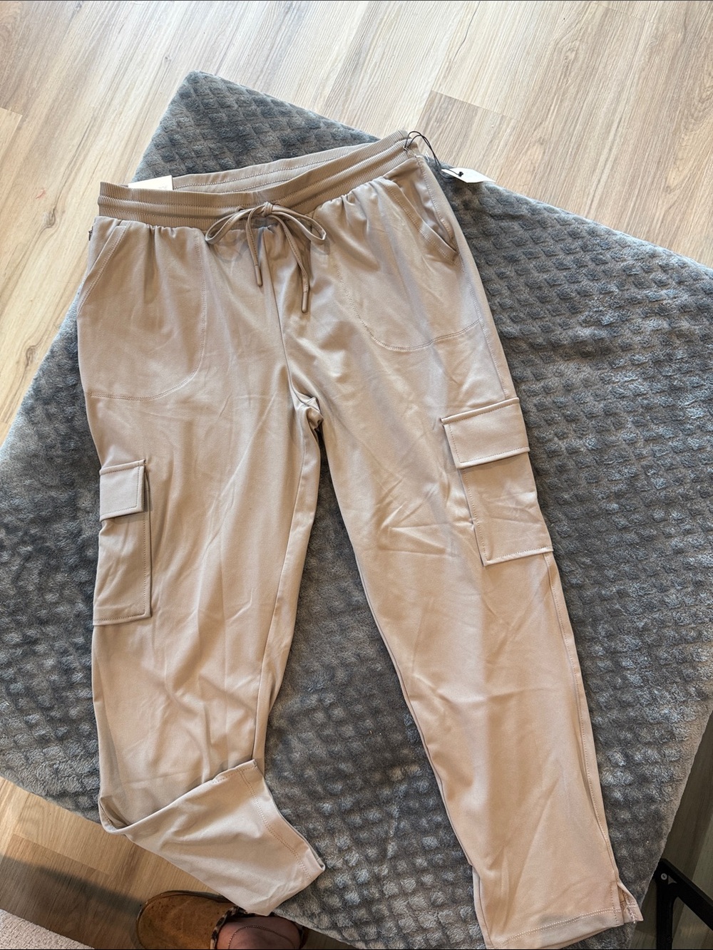 Rachel Zoe Beige Cargo Jogger Pants